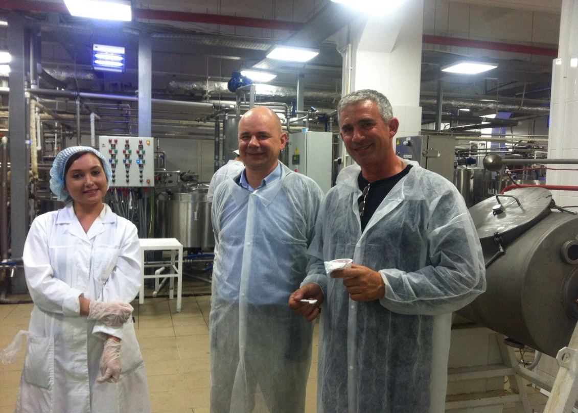 At a dairy plant in St Petersburg