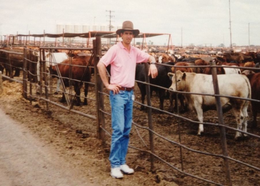 Ziv Matalon at a feedlot in Australia